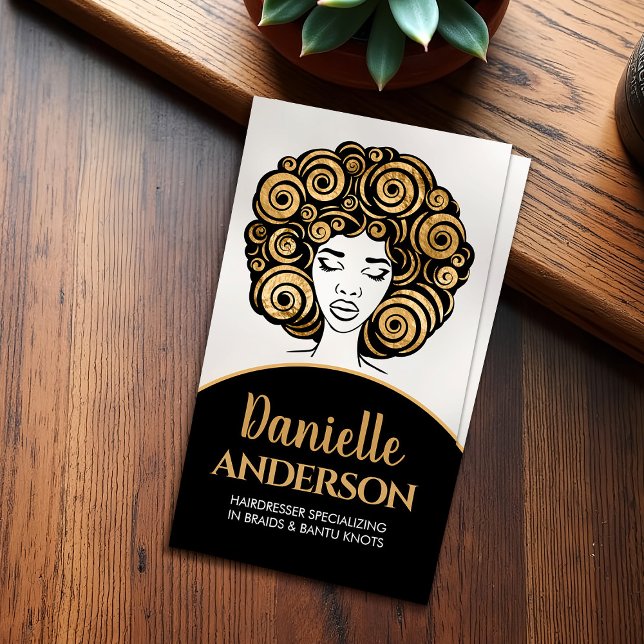 Carte De Visite Belle femme afro-américaine Silhouette (Créateur téléchargé)