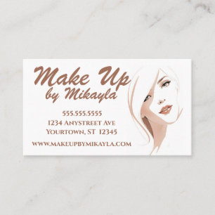 Carte De Visite Belle Femme Make Up Styliste Cosmétiques Cosmétiqu
