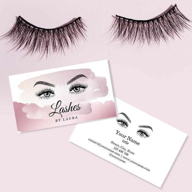 Carte De Visite Belle Lashes Yeux et Brows à la main Bu (Créateur téléchargé)
