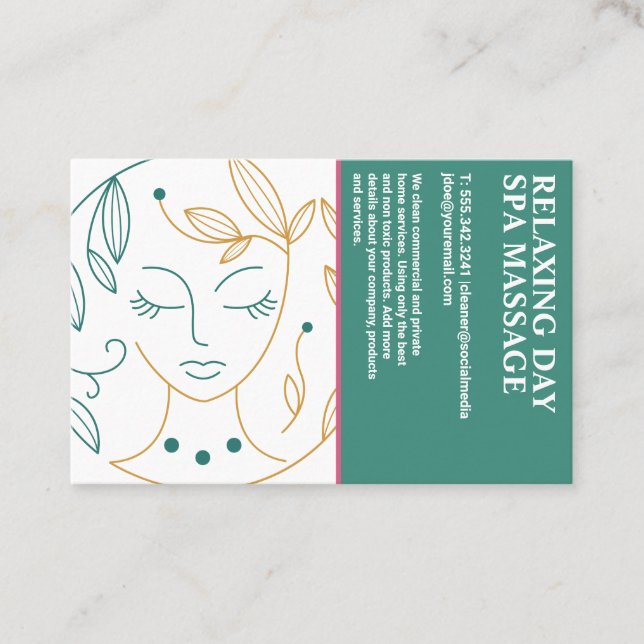 Carte De Visite Belle ligne Spa | Cosmétiques (Devant)