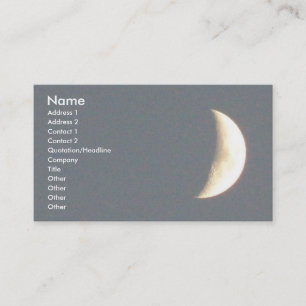 Carte De Visite Belle lune de croissant de cire à Dusk Custom