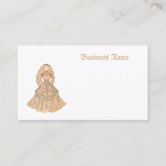 Carte De Visite Belle Mariée Vintage (Devant)