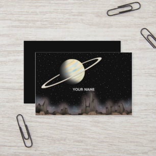 Carte De Visite Belle planète debout dans l'espace extra-atmosphér