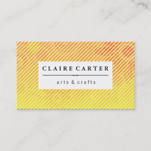 Carte De Visite Belle rayures diagonales florales