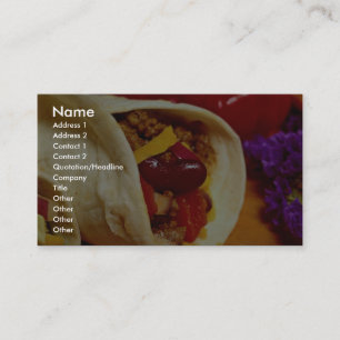 Carte De Visite Belle recette de burrito pour des amants de