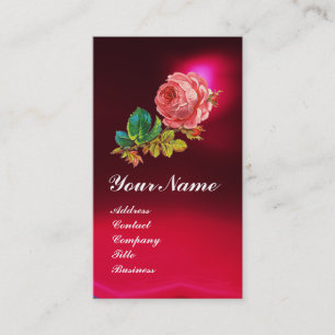 Carte De Visite BELLE ROSE ROSE ROSE ROSE, Bourgogne rouge