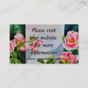 Carte De Visite Belle rose rose rouge roses blanc aquarelle floral