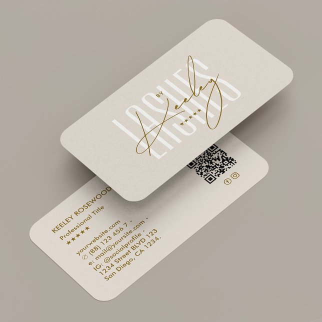 Carte De Visite Belle Sable Minimale Esthétique Professionnelle Si (Minimal Sand Beauty Aesthetic Professional Simple Business Card
)