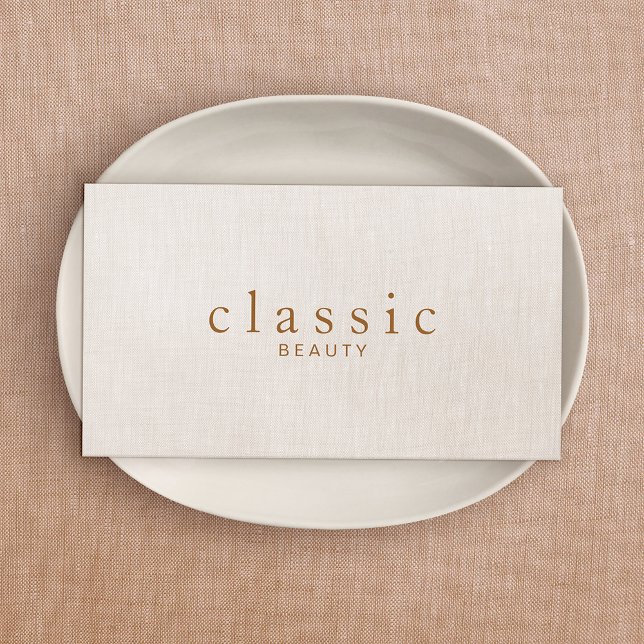 Carte De Visite Belle sobre look Linge Beige (Créateur téléchargé)