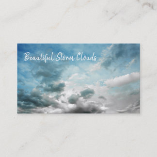 Carte De Visite Belle tempête nuageuse Nuages Céleste Météo