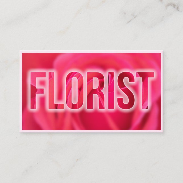 Carte De Visite Belles fleurs pour fleuristes et experts du jardin (Devant)