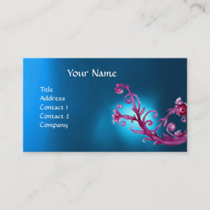 Carte De Visite BÉRIES MAGIQUES MONOGRAM GEM bleu