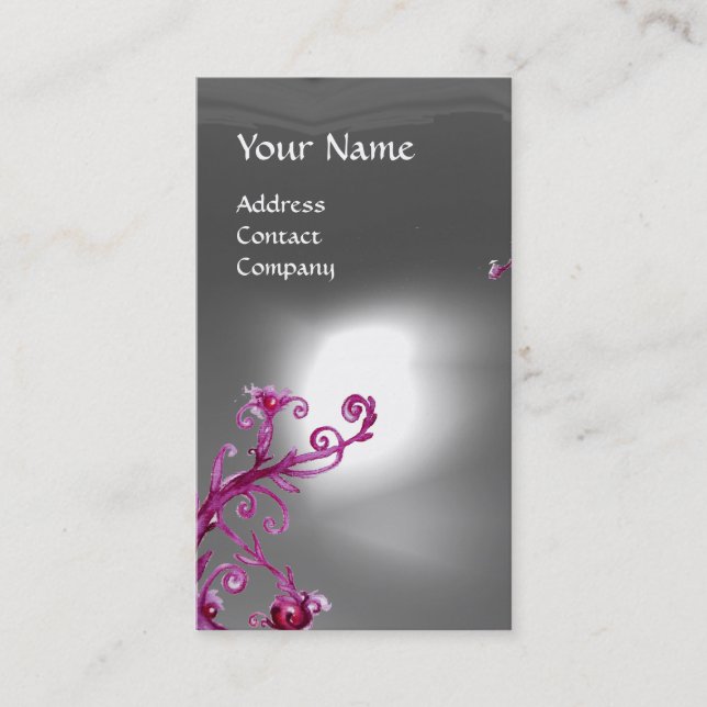 Carte De Visite BÉRIES MAGIQUES MONOGRAMME blanc (Devant)