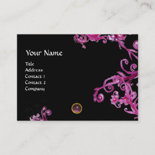 CARTE DE VISITE BÉRIES MAGIQUES PURPLE AMÉTHYST GEM MONOGRAM