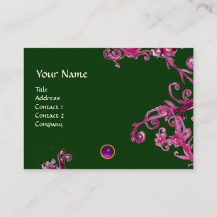 CARTE DE VISITE BÉRIES MAGIQUES PURPLE AMÉTHYST GEM MONOGRAM