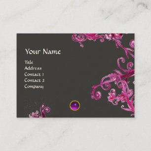 CARTE DE VISITE BÉRIES MAGIQUES PURPLE AMÉTHYST GEM MONOGRAM