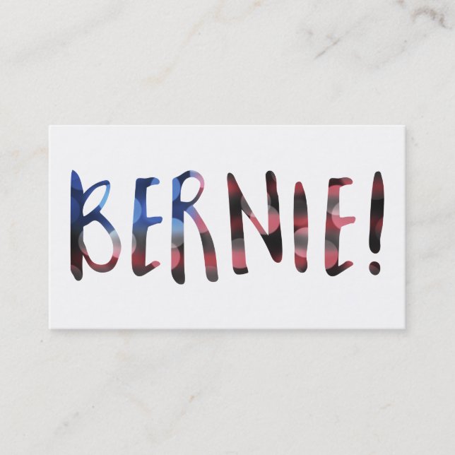 Carte De Visite bernie sanders bokeh (Devant)
