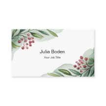 Berries and Branches Watercolor Two Tone