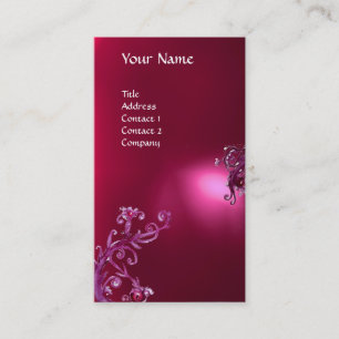 Carte De Visite BERRIES MAGIQUES MONOGRAM rose