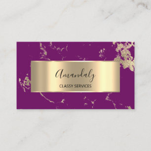 Carte De Visite Berry rose Abstrait en marbre VIP professionnel