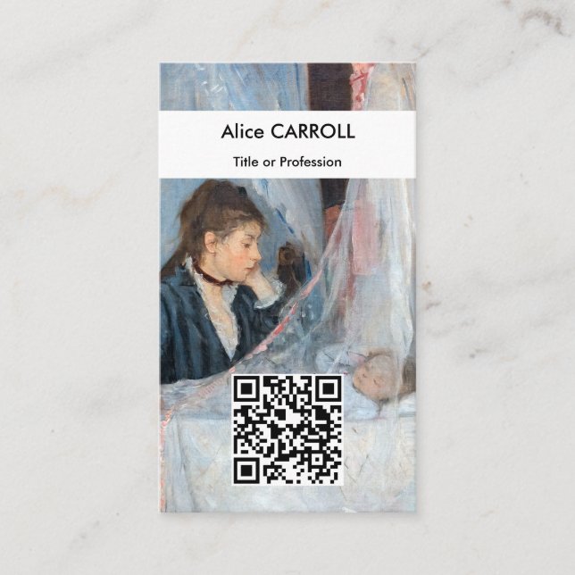 Carte De Visite Berthe Morisot - Le Berceau - Code QR (Devant)