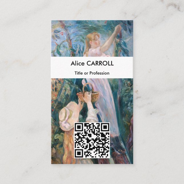 Carte De Visite Berthe Morisot - Le Cherry Picker - Code QR (Devant)