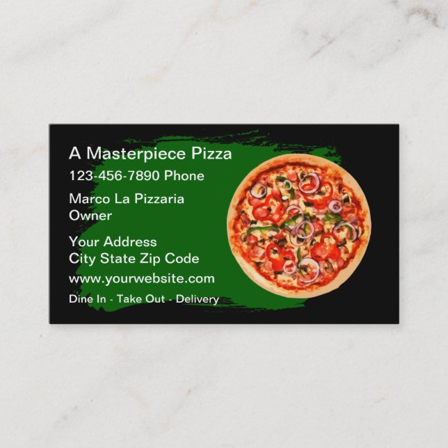 Carte De Visite Best Pizza Shop Business Cards (Devant)