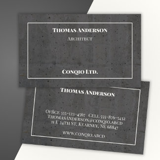 Carte De Visite Béton blanc moderne et gris foncé