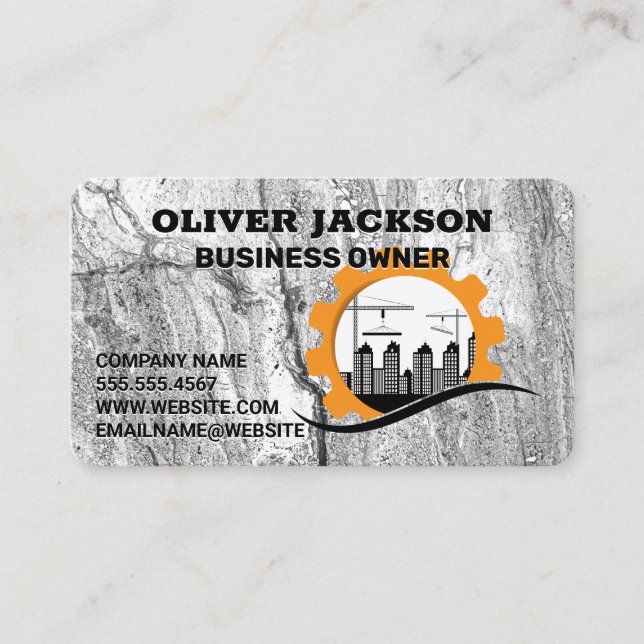 Carte De Visite Béton | Construction | Entrepreneur général (Devant)