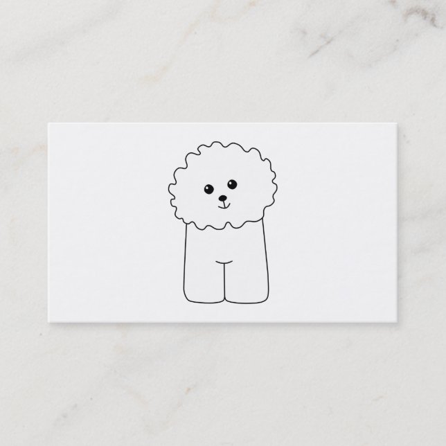 Carte De Visite Bichon Frise, chien mignon (Devant)
