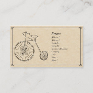 Carte De Visite Bicyclette antique