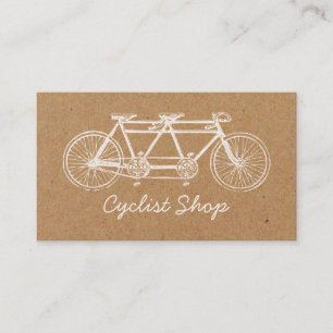 Carte De Visite Bicyclette en tandem, Cyclisme, Bicycliste Kraft