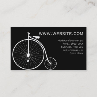 Carte De Visite Bicyclette vintage noire