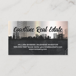 Carte De Visite Biens immobiliers Plan Blue