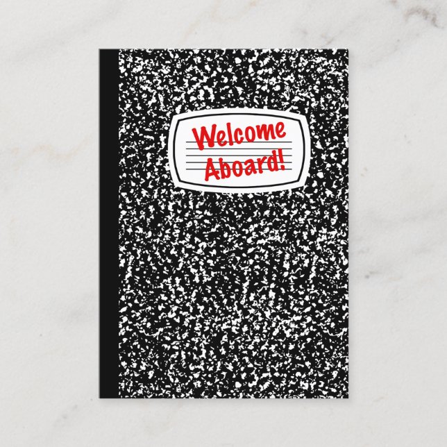 Carte De Visite Bienvenue à bord du Carnet Comp (Devant)