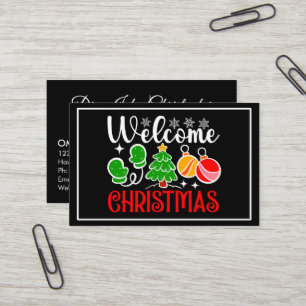 Carte De Visite Bienvenue Noël