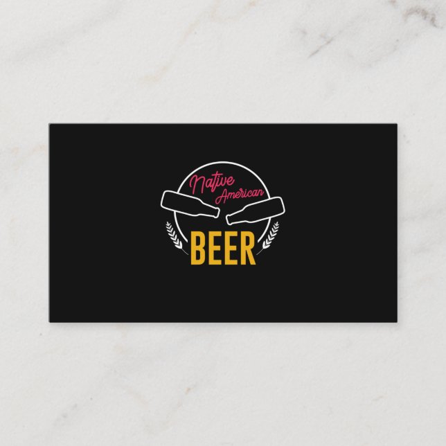 Carte De Visite Bière amérindienne (Devant)