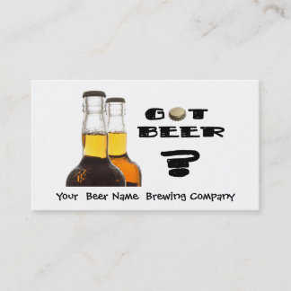 Carte De Visite Bière obtenue ? Société de brassage, barre, U-Brew