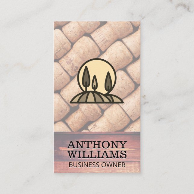 Carte De Visite Bières Bois rustique | Vignoble | Domaine (Devant)