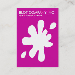 Carte De Visite Big Blot - Blanc sur Deep Magenta CC0099