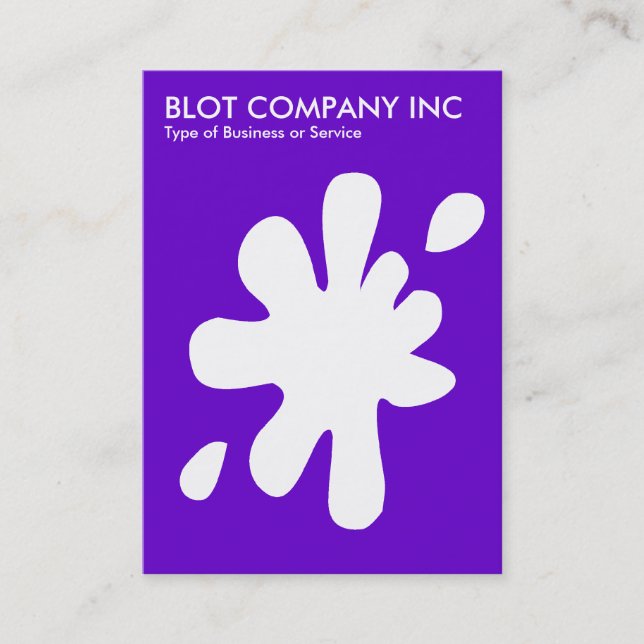 Carte De Visite Big Blot - Blanc sur Indigo 6600CC (Devant)