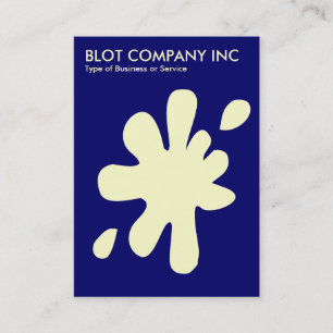 Carte De Visite Big Blot - Crème sur Dark Blue 000066