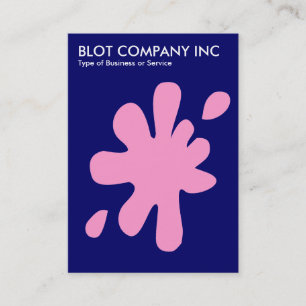 Carte De Visite Big Blot - rose sur bleu foncé 000066