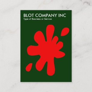 Carte De Visite Big Blot - Rouge sur Dark Green 003300