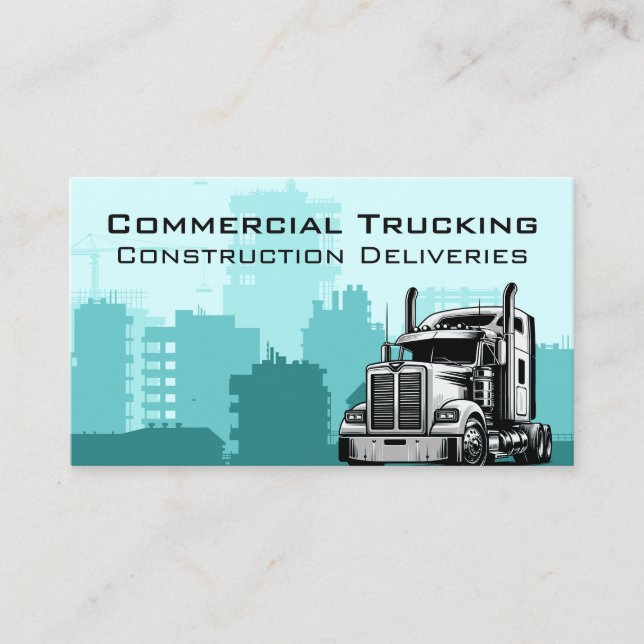 Carte De Visite Big Rig Graphics | Transport | Construction (Devant)