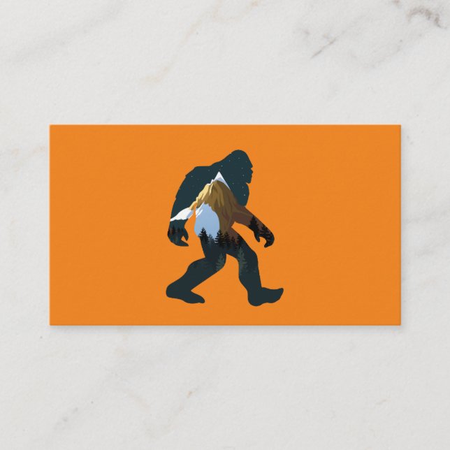Carte De Visite Bigfoot de la forêt nocturne (Devant)