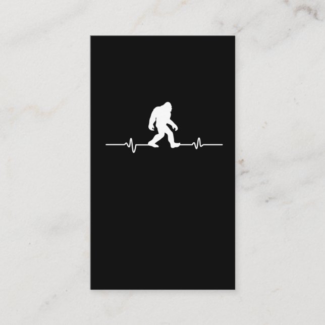 Carte De Visite Bigfoot Heartbeat Humour Funny Sasquatch Fan (Devant)