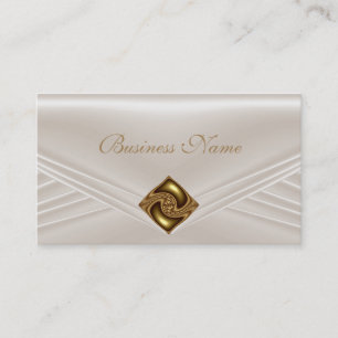 Carte De Visite Bijou Élégant Sépia Beige Ambre