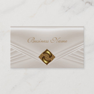 Carte De Visite Bijou Élégant Sépia Beige Ambre