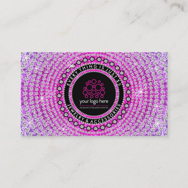 Carte De Visite Bijou Logo Personnalisé (Devant)